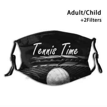 Tenis - Čas | Tenis Vytlačiť Opakovane Pm2.5 Filtra DIY Úst Maska Deti Tenis Čas, Narodil sa Hrať Tenis Tenisový Hráč, Tenis